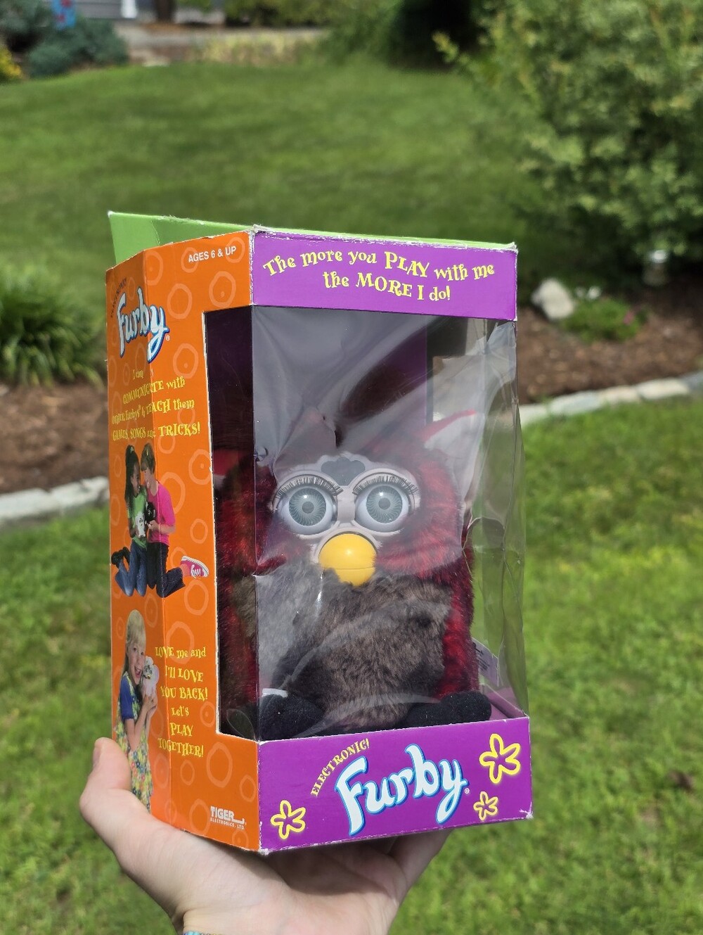 1999 Red Werewolf Furby Doll With Box